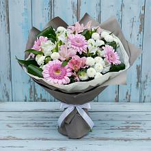 Букет цветов из:  Герберы, Альстромерии и Хризантемы в Светлограде