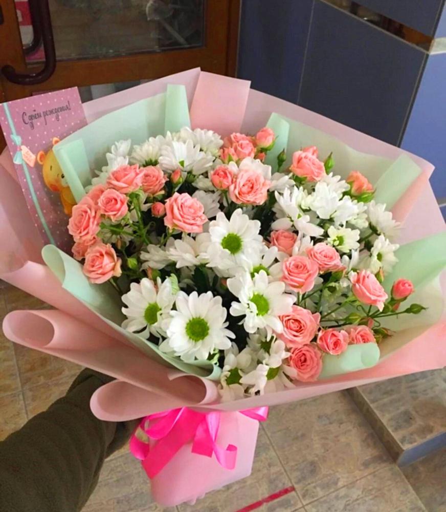 Букет цветов из: Розы и Хризантемы в Светлограде