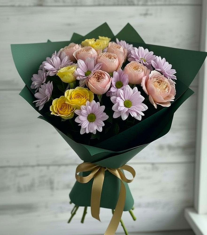 Букет цветов из: Хризантемы и Розы в Светлограде