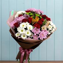 Букет цветов из:  Розы, Хризантемы и Альстромерии в Светлограде