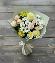 Букет цветов из:  Альстромерии, Розы и Хризантемы в Светлограде