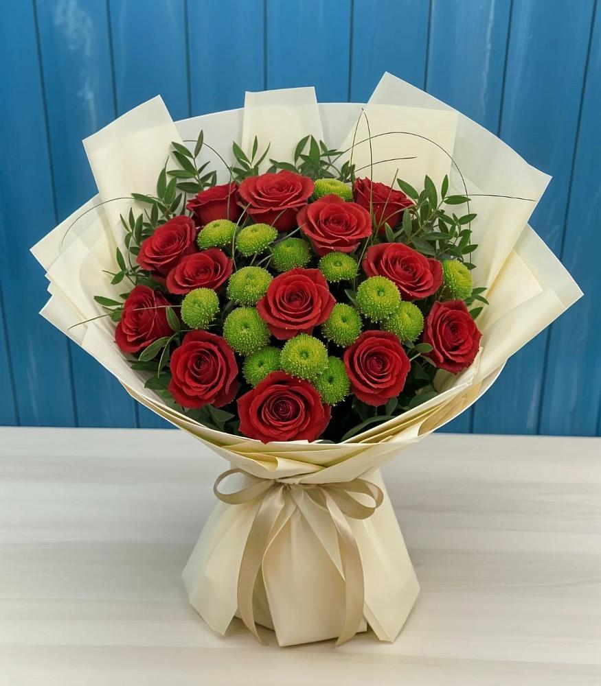 Букет цветов из: Розы и Хризантемы в Светлограде